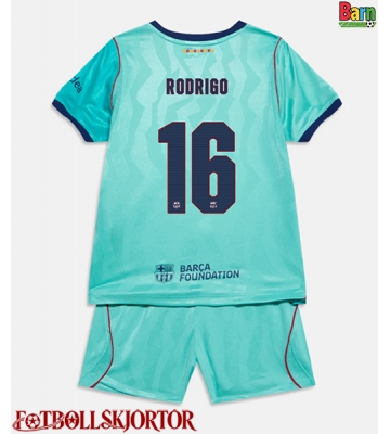 Barcelona Rodri Hernandez #16 Tredje Kläder Barn 2026-27 Kortärmad (+ Korta byxor)